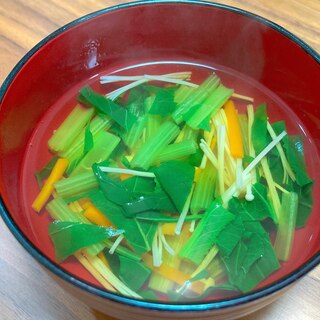 小松菜とえのきのすまし汁